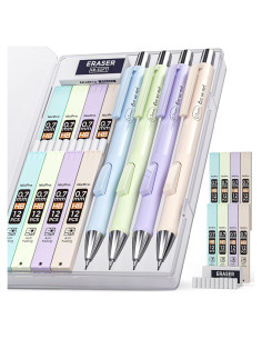 Lápiz Mecánico Nicpro 0.7mm Pastel 4 Pcs con Recargas