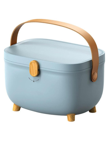 Caja de Almacenamiento de Medicamentos Tooth Azul Doble Capa