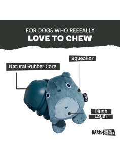 Juguete de Peluche Barkbox Oso Gris Grande 2-en-1 para Perros 2