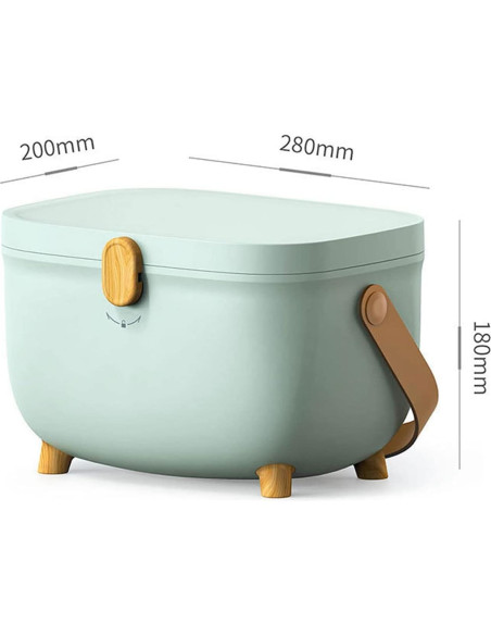 Caja de Almacenamiento de Medicamentos Tooth Azul Doble Capa