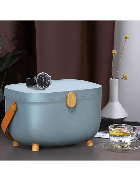 Caja de Almacenamiento de Medicamentos Tooth Azul Doble Capa