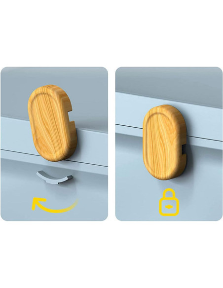 Caja de Almacenamiento de Medicamentos Tooth Azul Doble Capa