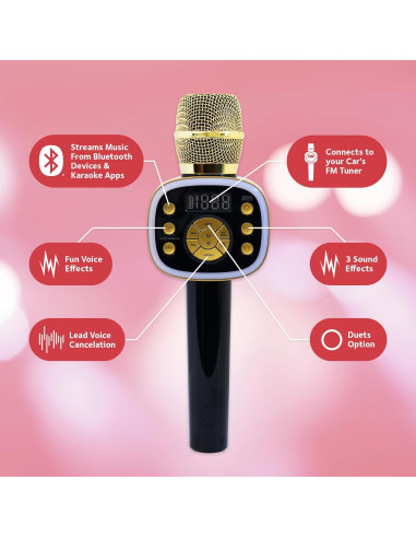 Micrófono Karaoke en Auto Singing Machine CPK565GD Bluetooth