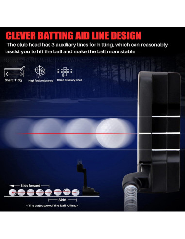 Putter de Golf PGM Hoja 35" para Hombres y Mujeres