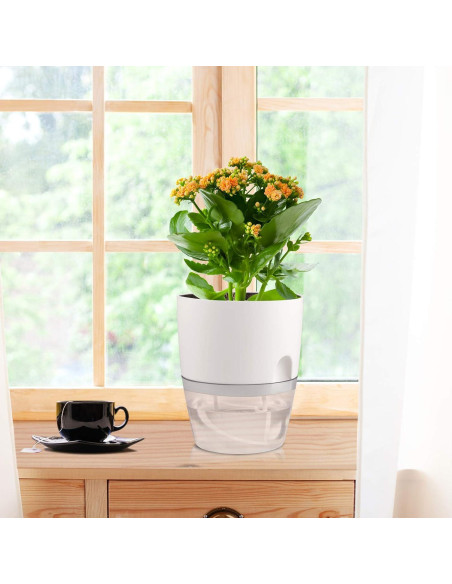 Juego de macetas autorriego JFMAMJ 5 paquetes 15.24 cm