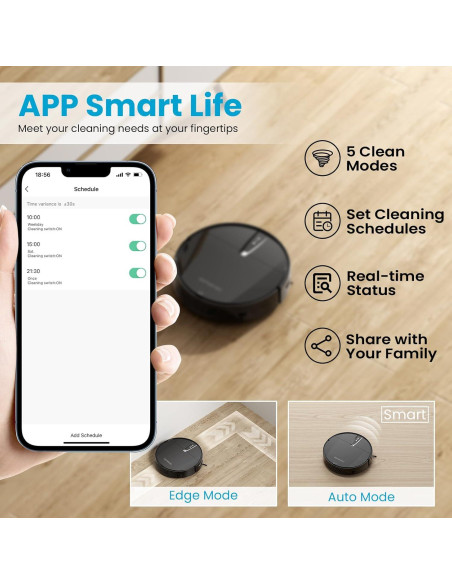 Aspiradora Robot ROPVACNIC A1 3000Pa Control APP y Voz