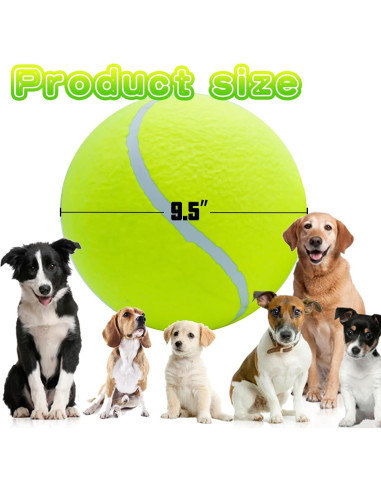 Pelota de Tenis Gigante Banfeng para Perros 24 cm Amarillo