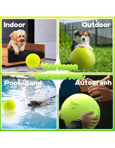 Pelota de Tenis Gigante Banfeng para Perros 24 cm Amarillo