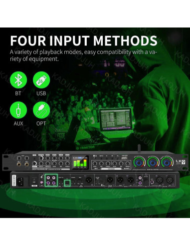 Procesador de Audio Digital LX9 KTV 5 Entradas USB Bluetooth