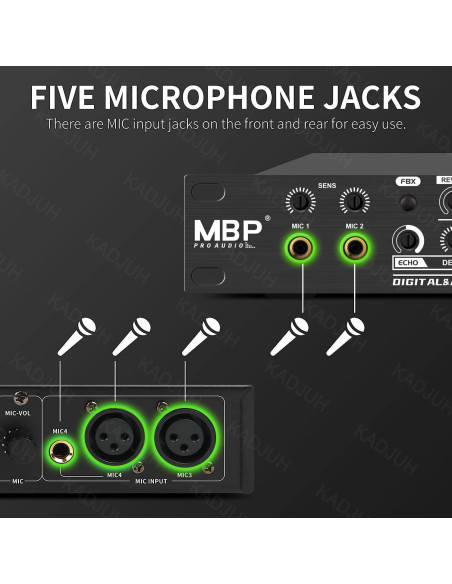 Procesador de Audio Digital LX9 KTV 5 Entradas USB Bluetooth