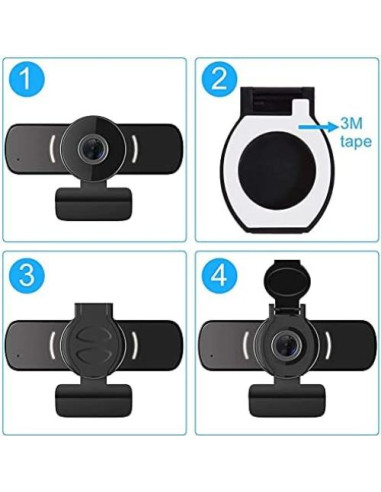 Cámara web LarmTek BENEWY 1080P con micrófono y clip