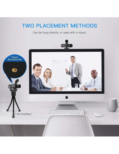 Cámara web LarmTek BENEWY 1080P con micrófono y clip