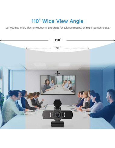 Cámara web LarmTek BENEWY 1080P con micrófono y clip