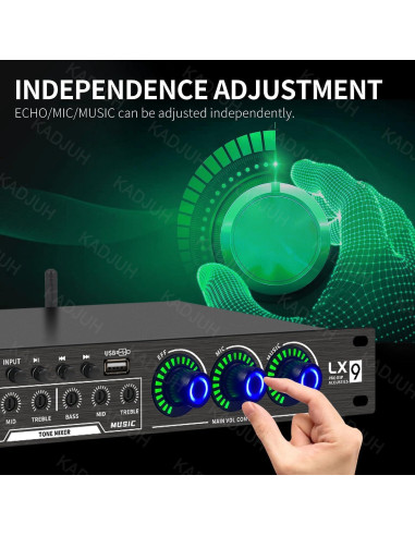 Procesador de Audio Digital LX9 KTV 5 Entradas USB Bluetooth