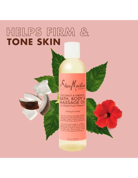 Aceite de Baño y Masaje SheaMoisture Coco e Hibisco 2x236.6ml