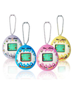 Juego de Llaveros Electrónicos Coosalola - 4 Piezas Mascotas Digitales