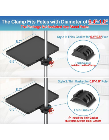 Bandeja Soporte Micrófono Chunxiao Ajustable con Soporte Teléfono