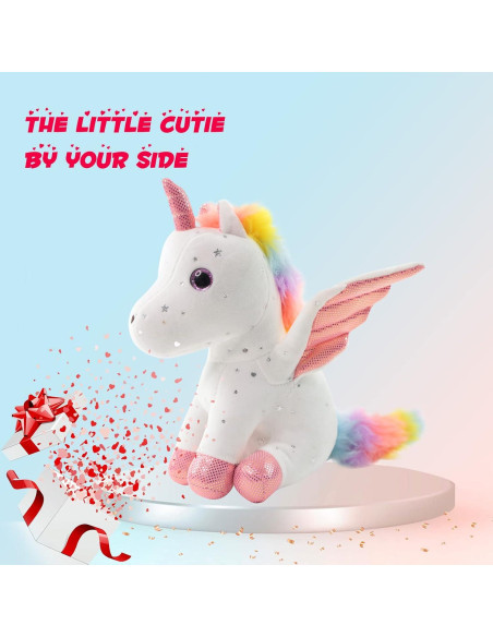 Unicornio de Peluche Sew Butiful 20 cm Blanco para Niñas
