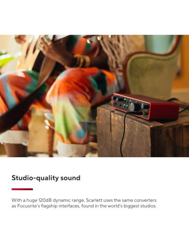 Focusrite Scarlett 2i2 4ta Gen Interfaz de Audio USB