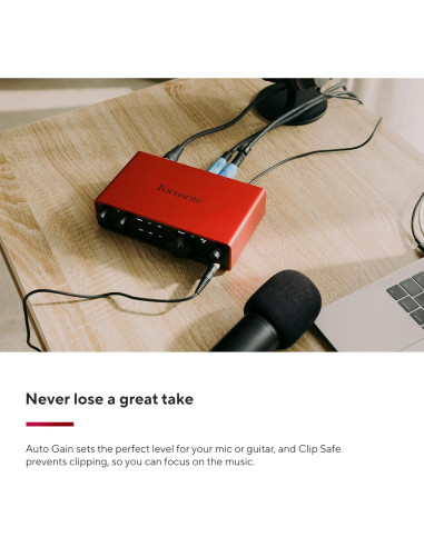 Focusrite Scarlett 2i2 4ta Gen Interfaz de Audio USB