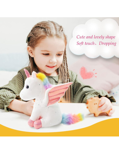 Unicornio de Peluche Sew Butiful 20 cm Blanco para Niñas