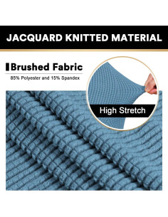 Funda de Silla PrinceDeco Azul Polvoriento Antideslizante 2