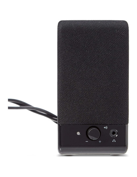 Altavoces USB Amazon Basics para computadora, negro