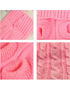 Suéter para Perros Pequeños SVVOOD Talla M Rosa Cálido 2