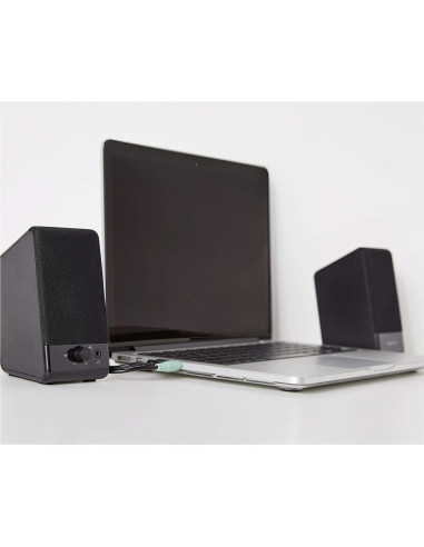 Altavoces USB Amazon Basics para computadora, negro