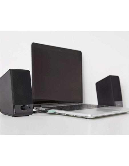 Altavoces USB Amazon Basics para computadora, negro