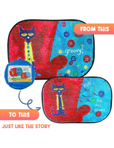 Pañuelo Sensorial Reversibles Lentejuelas Pete The Cat Jumbo 101.6x68.6cm 2