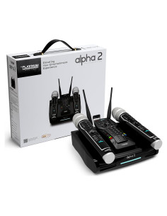 Karaoke Platinum Alpha-2 con 2 Micrófonos Inalámbricos
