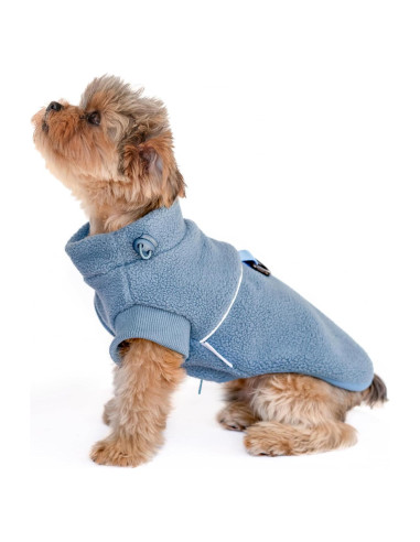 Chaqueta de Forro Polar Sprypetto para Perros Pequeños - Azul-Gris