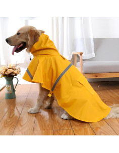 Abrigo de Lluvia NACOCO para Perros Grandes Amarillo 3XL 2