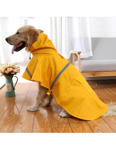 Abrigo de Lluvia NACOCO para Perros Grandes Amarillo 3XL