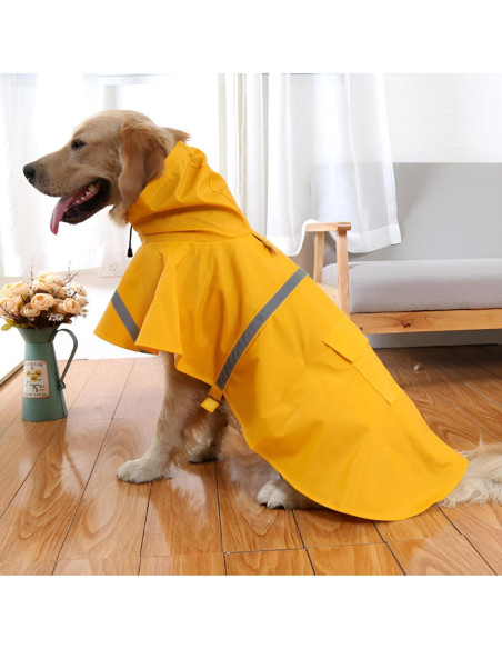 Abrigo de Lluvia NACOCO para Perros Grandes Amarillo 3XL