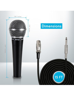 Micrófono de Mano Pyle PDMIC58 - Dinámico Cardioide 0,67 kg 2