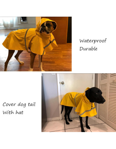 Abrigo de Lluvia NACOCO para Perros Grandes Amarillo 3XL
