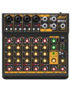 Mezclador de Audio D Debra Mini6 6 Canales USB Bluetooth