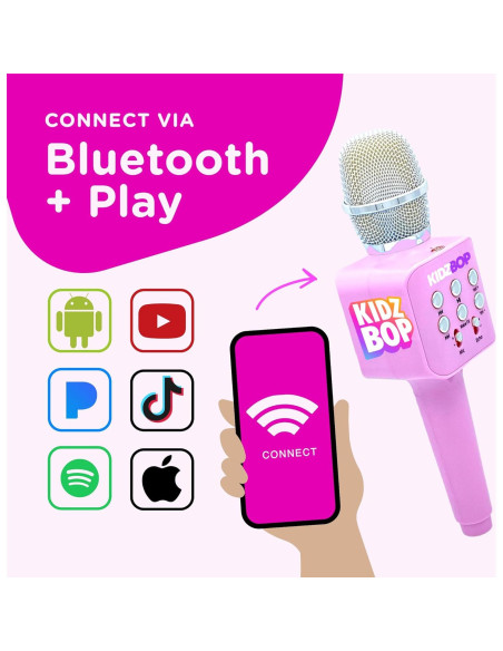 Micrófono Karaoke Move2Play Kidz Bop Rosa 6h Batería