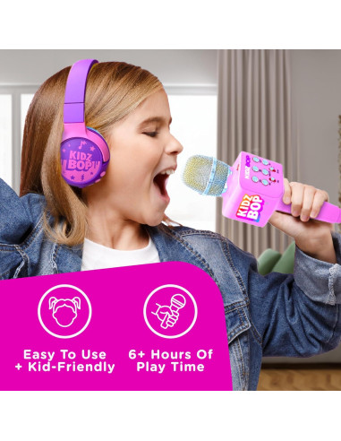 Micrófono Karaoke Move2Play Kidz Bop Rosa 6h Batería