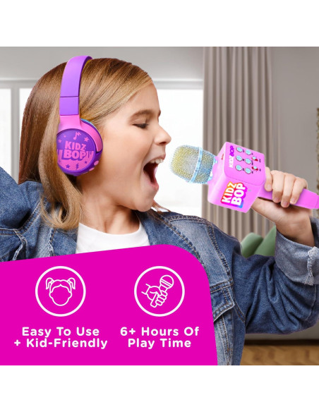 Micrófono Karaoke Move2Play Kidz Bop Rosa 6h Batería