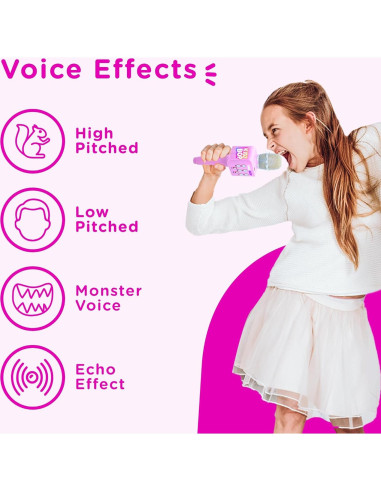 Micrófono Karaoke Move2Play Kidz Bop Rosa 6h Batería