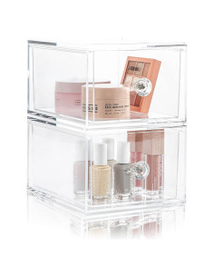 Organizadores de Cajones Oizeir - Acrílico Apilable 2-Pack