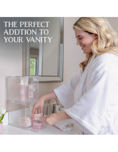 Organizadores de Cajones Oizeir - Acrílico Apilable 2-Pack