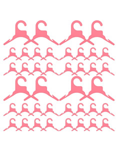 Perchas para Mascotas POPETPOP 40 pcs Plástico Rosa