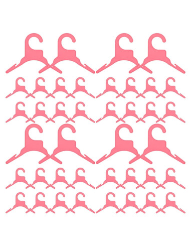 Perchas para Mascotas POPETPOP 40 pcs Plástico Rosa
