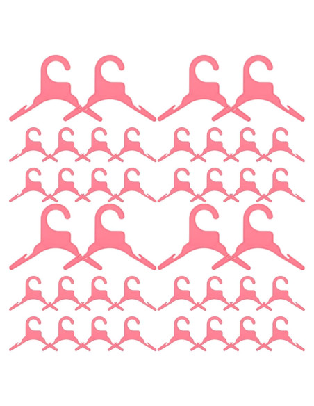 Perchas para Mascotas POPETPOP 40 pcs Plástico Rosa