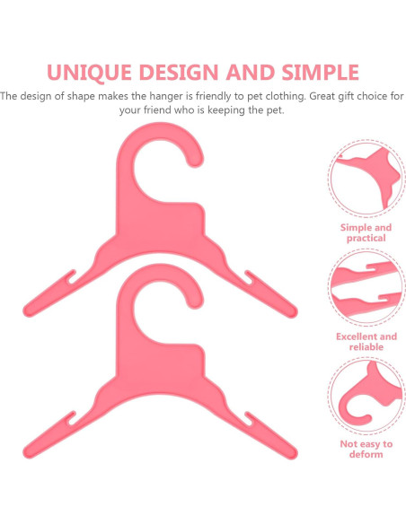 Perchas para Mascotas POPETPOP 40 pcs Plástico Rosa