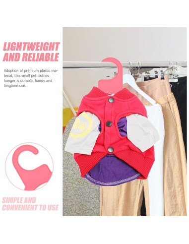 Perchas para Mascotas POPETPOP 40 pcs Plástico Rosa